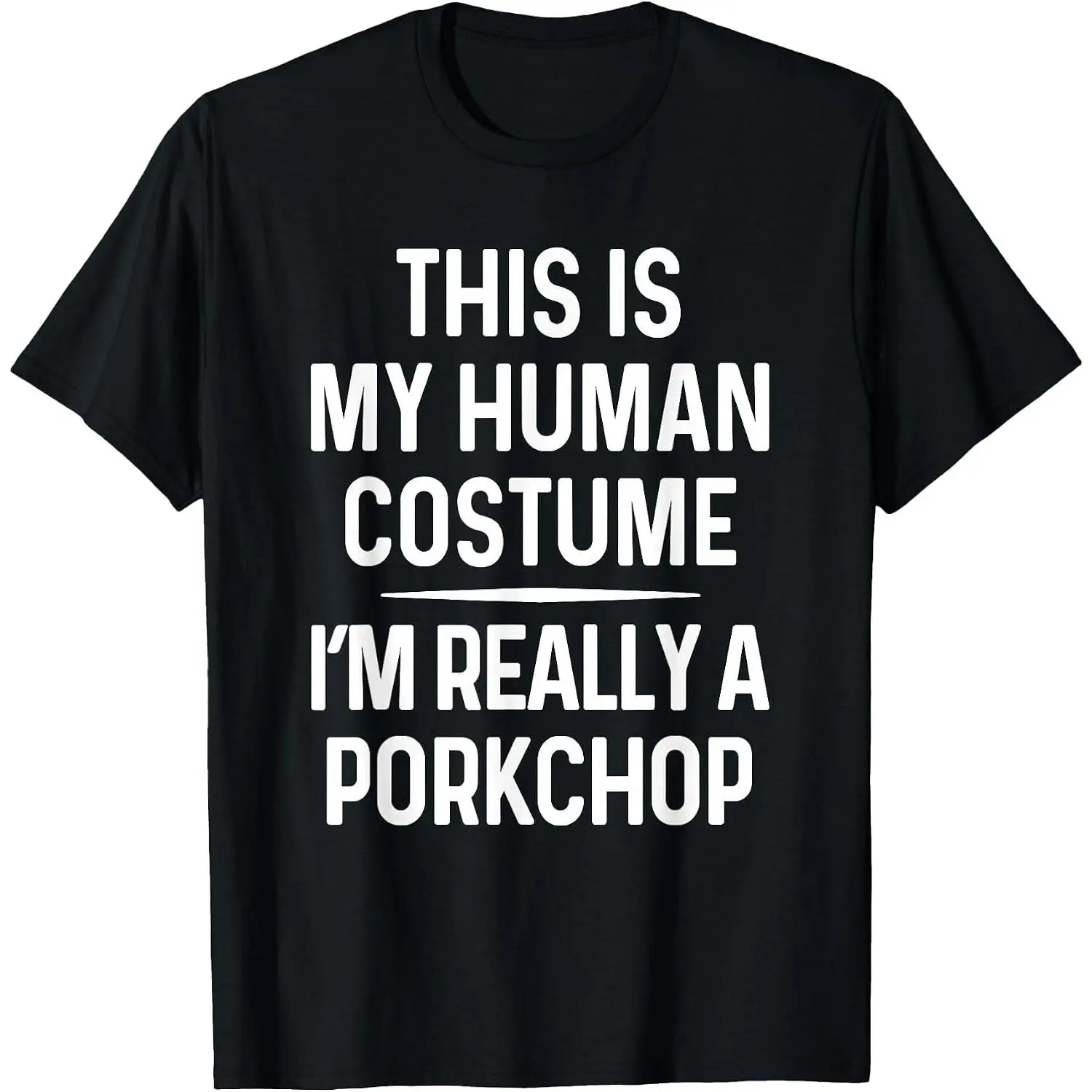 100% Cotton Funny Porkchop Costume Shirt Halloween Porkchop Tshirt T-Shirt