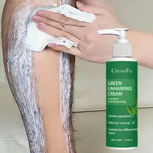 Tea Infused Hair Removal Cream 100g, Gentle Non-Irritating Formula, Quick 5-Minute Hair Removal, Moisturizing & Soothing, Long-Lasting Smooth Skin