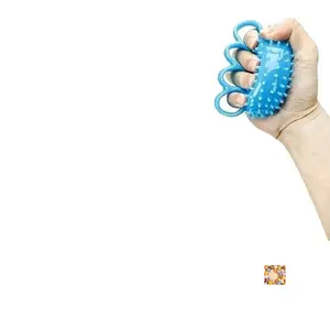 Hand Grip Strengthener Silicone Enhanced Handle Blue Non Rechargeable for Rehabilitation Use Elderly Stroke Patients Athletes Improve Hand Strength Flexibility