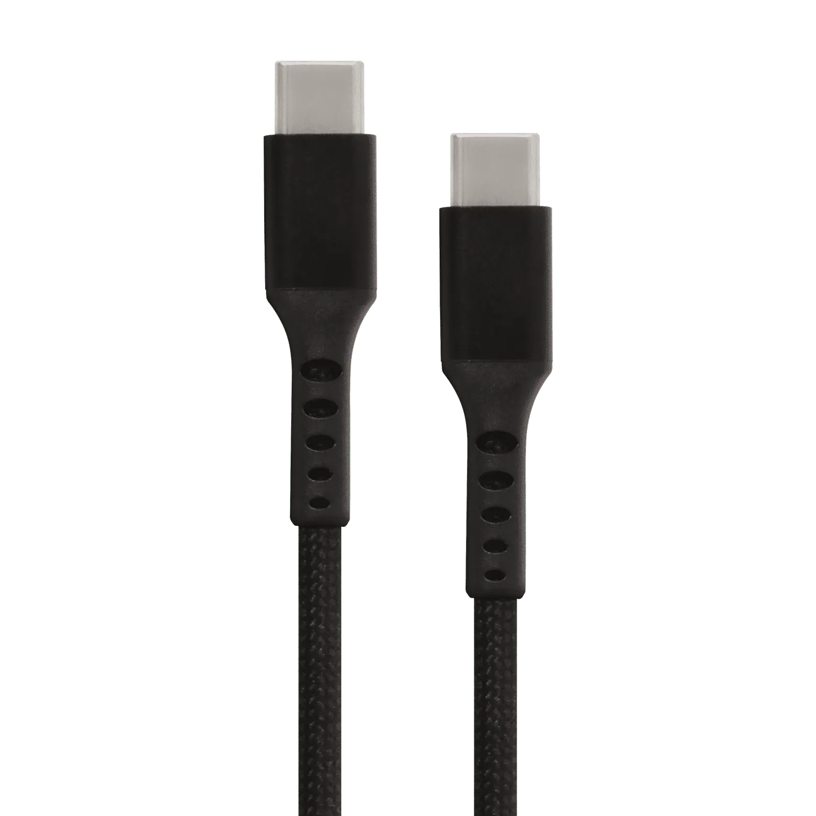 USB C to USB C Braided Cable - Black - 5 FT