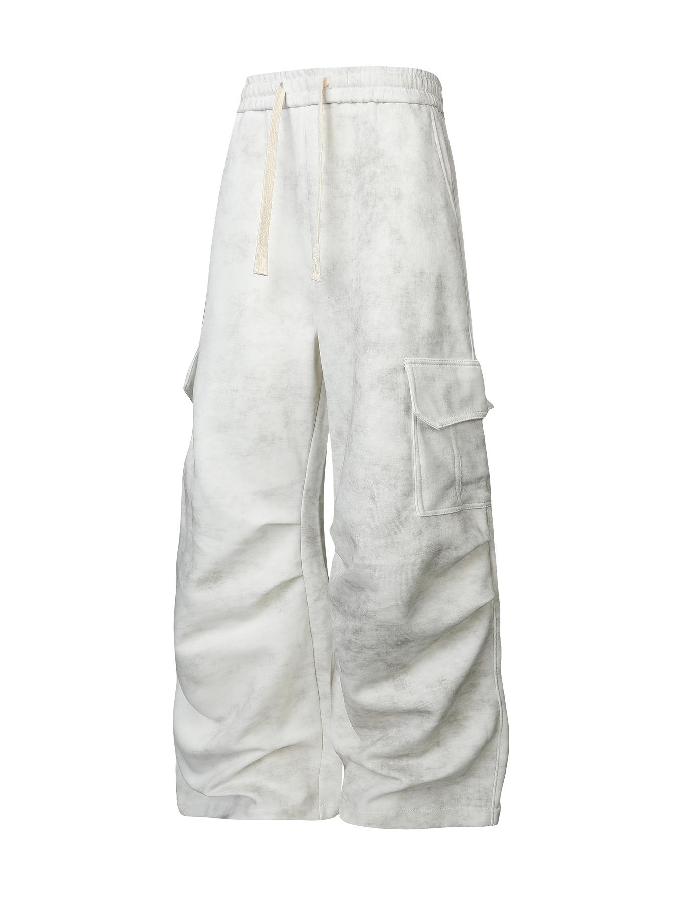 CCCMAI Men's Camouflage Multi-Pocket Cargo Pants Loose Fit Casual Drawstring Trousers for Daily Wear Fashion Athletic Long Pants for Autumn Winter Essential Menswear for Outdoor and Street Style