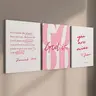 3-Piece Wooden Frame Canvas, Bible Verse Triptych Decorative Poster, Modern Art, Religious Wall Art, Aesthetic Wall Decor Pictures, Waterproof, Ideal for Home, Office, Bedroom Walls, Decoration Items