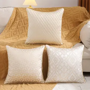 1pc Golden Decorative Cover Suitable for Living Room - Traditional Luxury Bedspread with Realistic Fabric, Hand Wash Only & Zipper Closure, Elegant Sofa Bed Accent in Rich Golden Tone