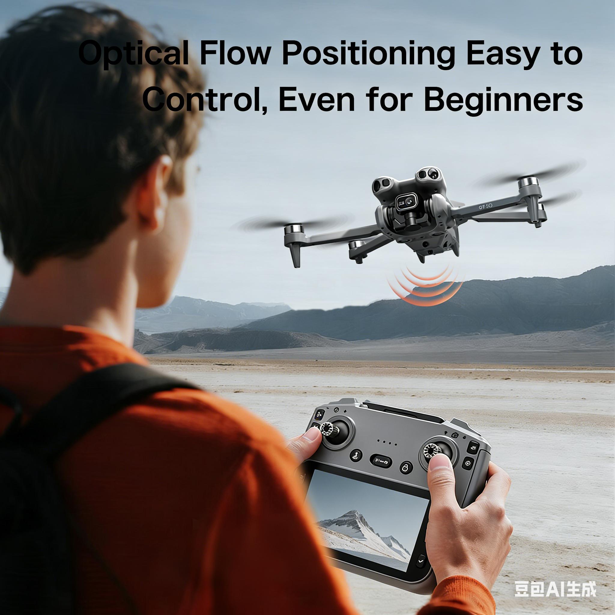 GT50 Dual Battery Drone — 4.3" LCD Remote, HD Aerial, Smart Obstacle Avoidance, Brushless Motor & Optical Flow Hover Quadcopter | Beginner-Friendly & Perfect Kids Gift