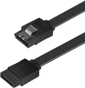 SATA III 6Gbps Data Cable – Straight Connectors, Locking Latch, 16-Inch