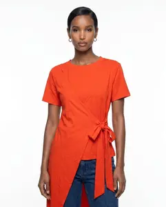 Clementine Wrap-Tie T-Shirt Dress