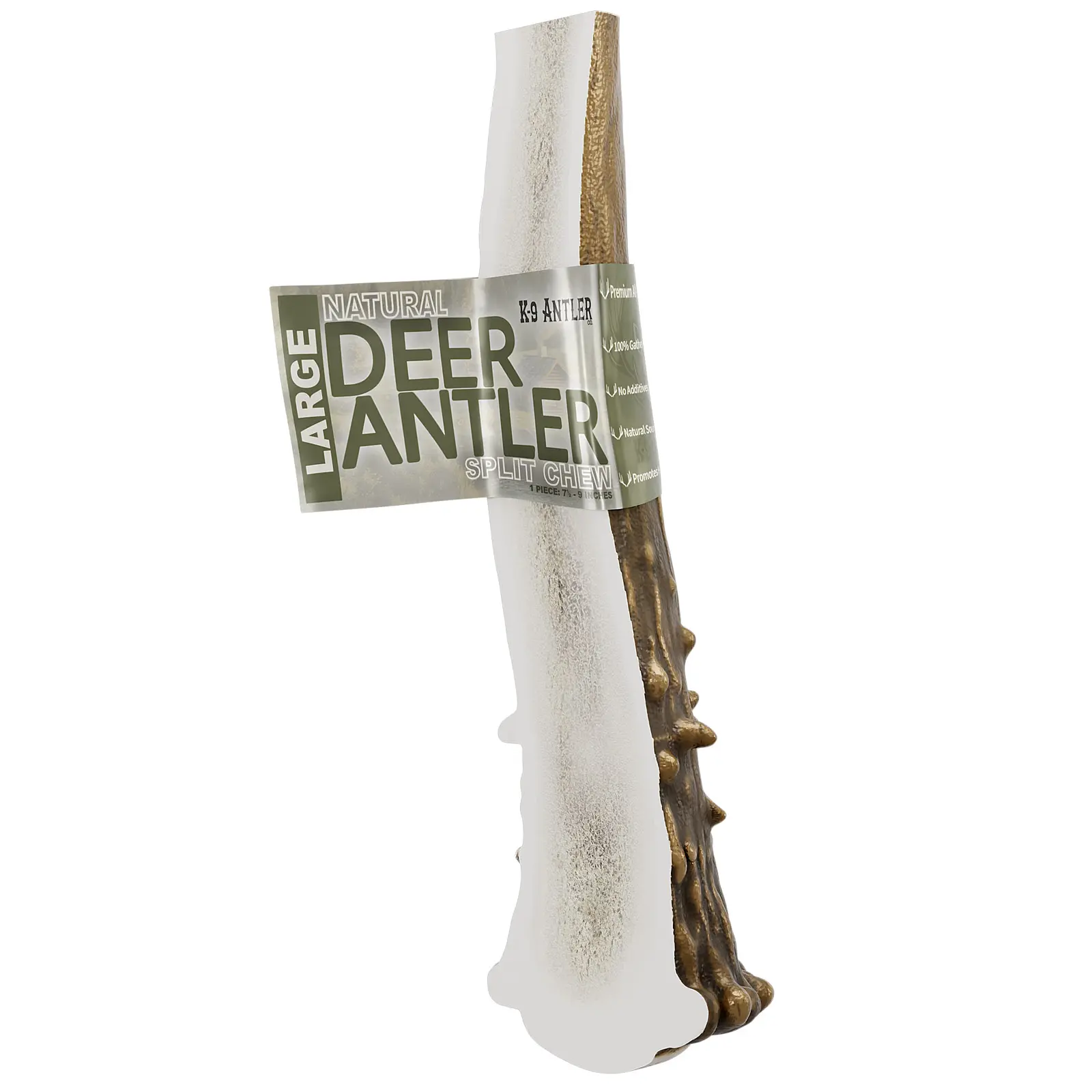 Deer Antlers for Dogs - Split Antlers for Puppies Seniors & Moderate Chewers - Eco-Conscious Cruelty-Free Natural Chew - American Quality & Safe