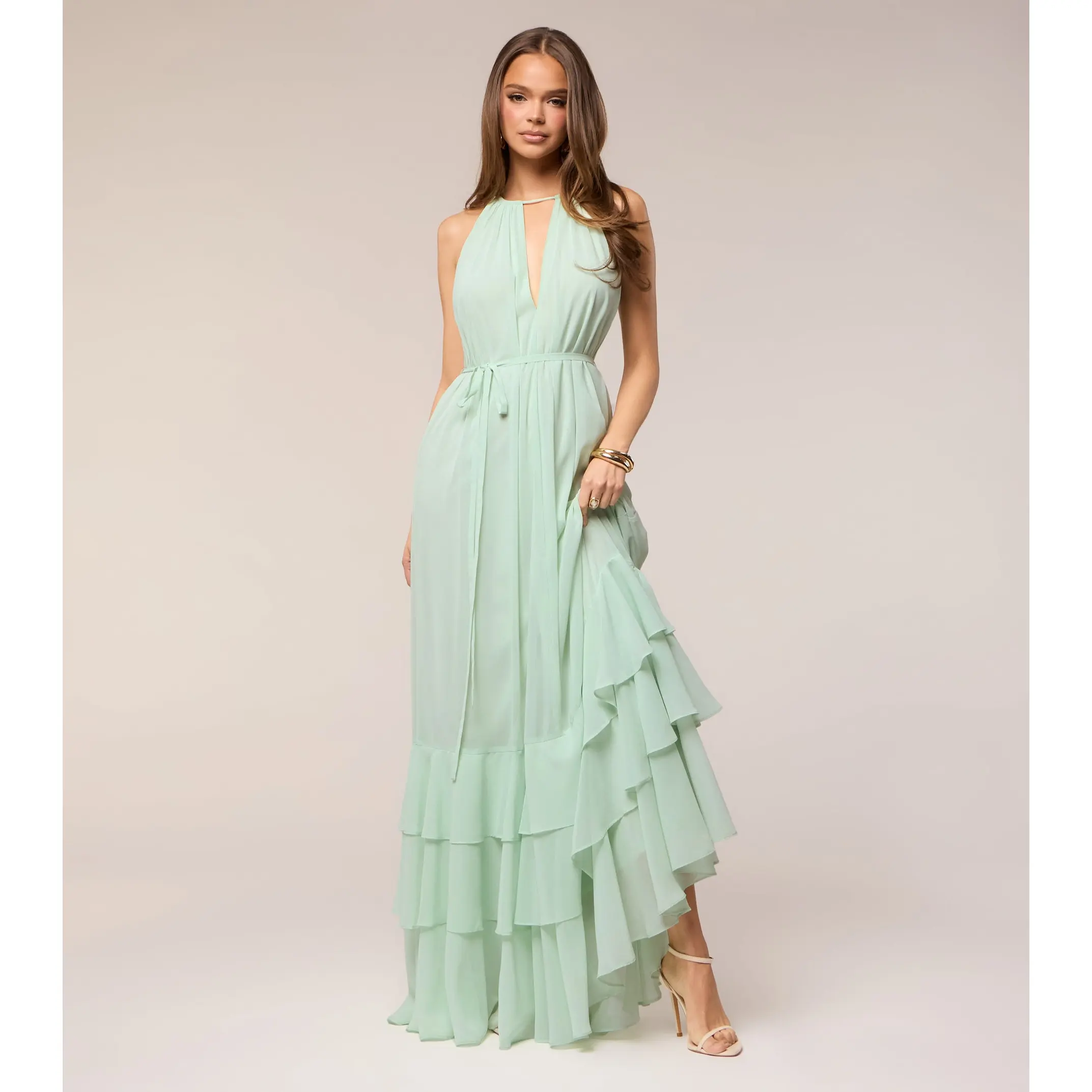 Sarah Chiffon Ruffle A-Line Formal Dress