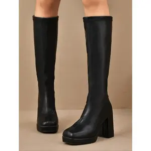 New French Vintage High Heel Ankle Boots for Women, Fashionable Slimming Long Knight Boots, Stylish Retro Design, Perfect for All Seasons