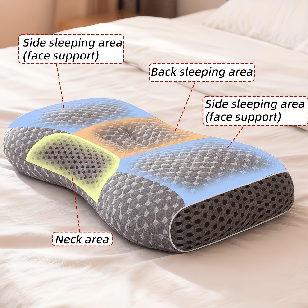 1-Piece High-Quality All-Season Neck Support Pillow Core, Machine Washable, Breathable, Soft Pillows, Ideal for Side Sleepers & Back Sleepers