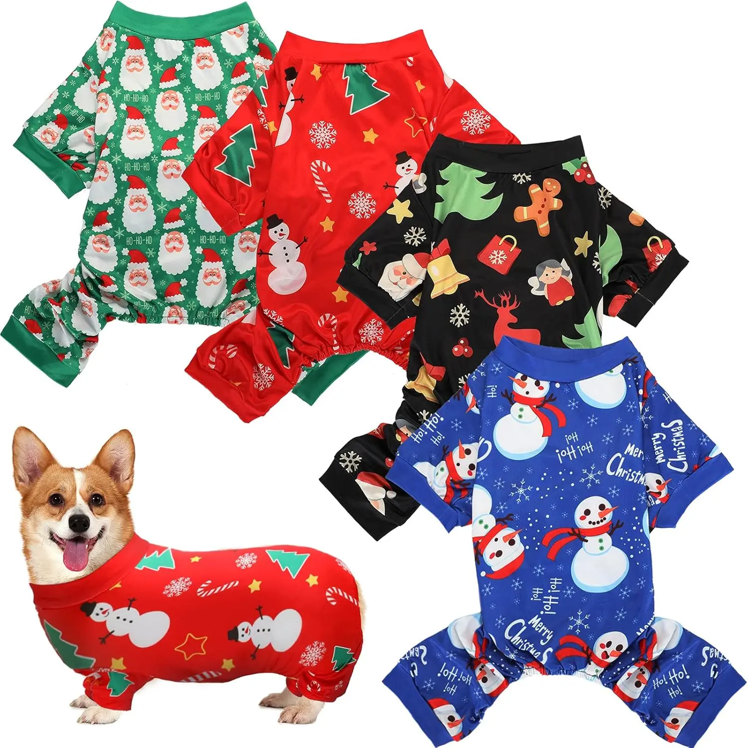 Festive Paws: Santa Dog Pajamas - Medium