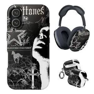 Deftones Phone Case, Aesthetic Music Band Airpod Case, White Pony Diamond Eyes Adrenaline Airpod Max Case, Phone Shell for iphone 17-11, Airpod Gen 1-4