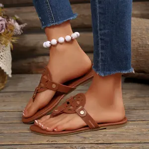 Women's Flip Flops Thong Sandals Stylish Flat Sandals Waterproof Anti-Skid Summer Shoes