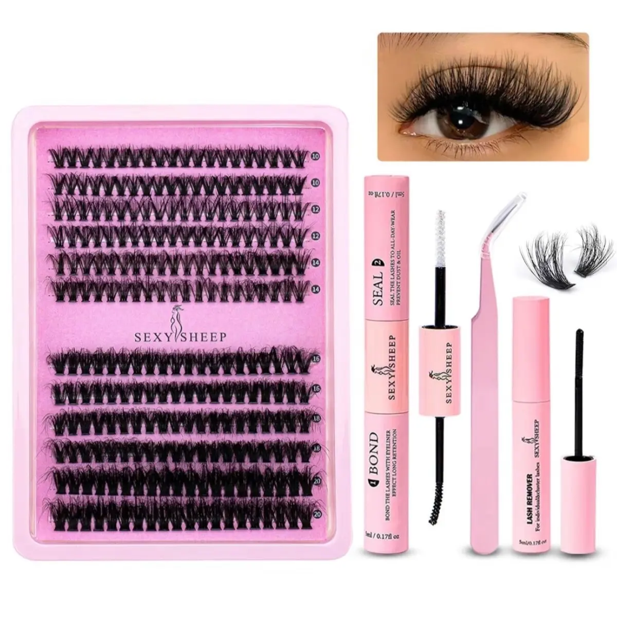 DIY lashes extensions kit fluff ashes