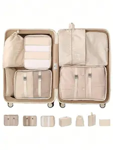 7pcs Travel Organizer Bag Set, Waterproof Packing Cubes, Shoe, Toiletry, Laundry Bags, Travel Essentials Kit, Cruise Supplies, Luggage Organizer