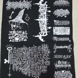 Black metal patches sheet