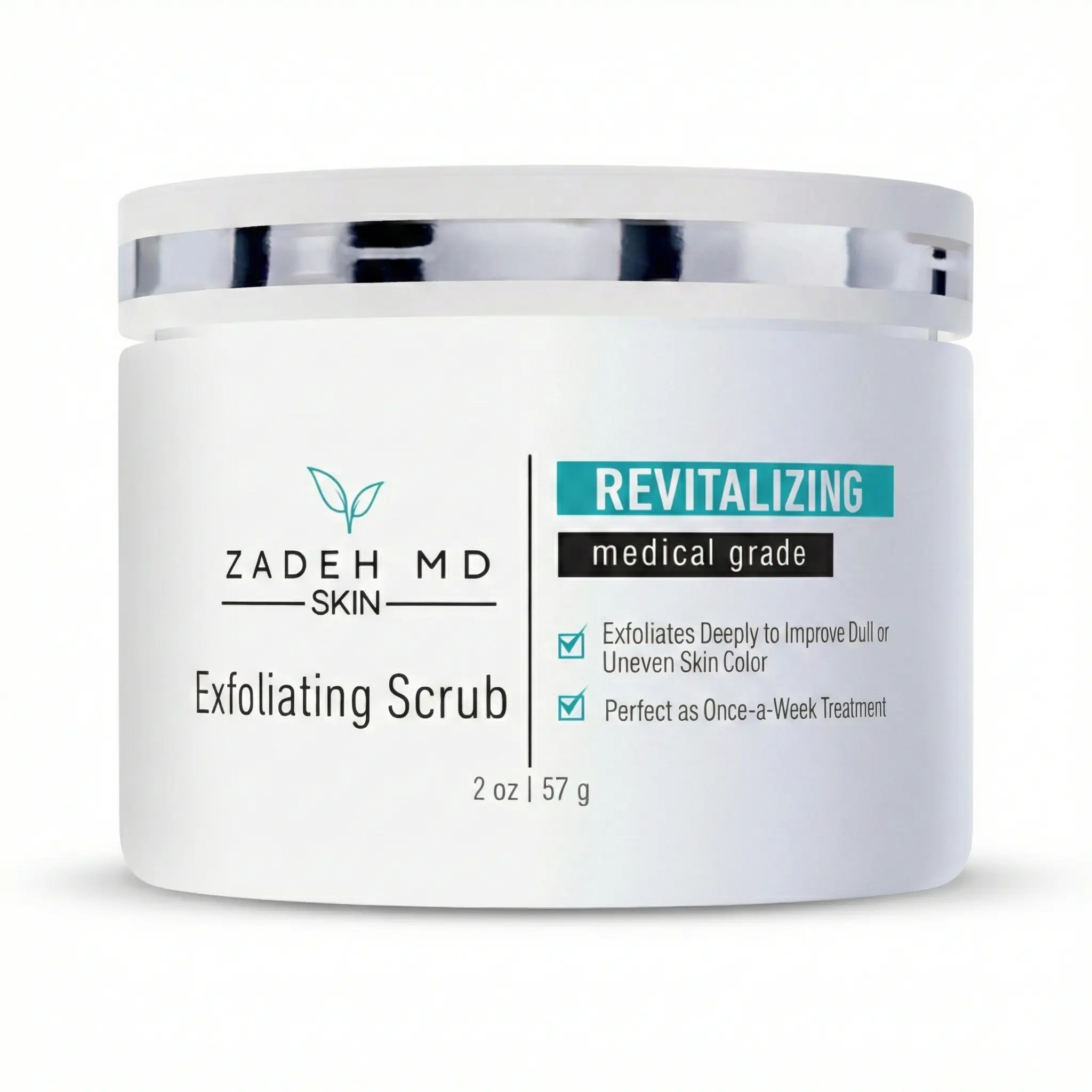 ZADEH MD Exfoliating Scrub - Medical Grade for Skin Care, 57g - Body Care for Smooth and Clear Skin