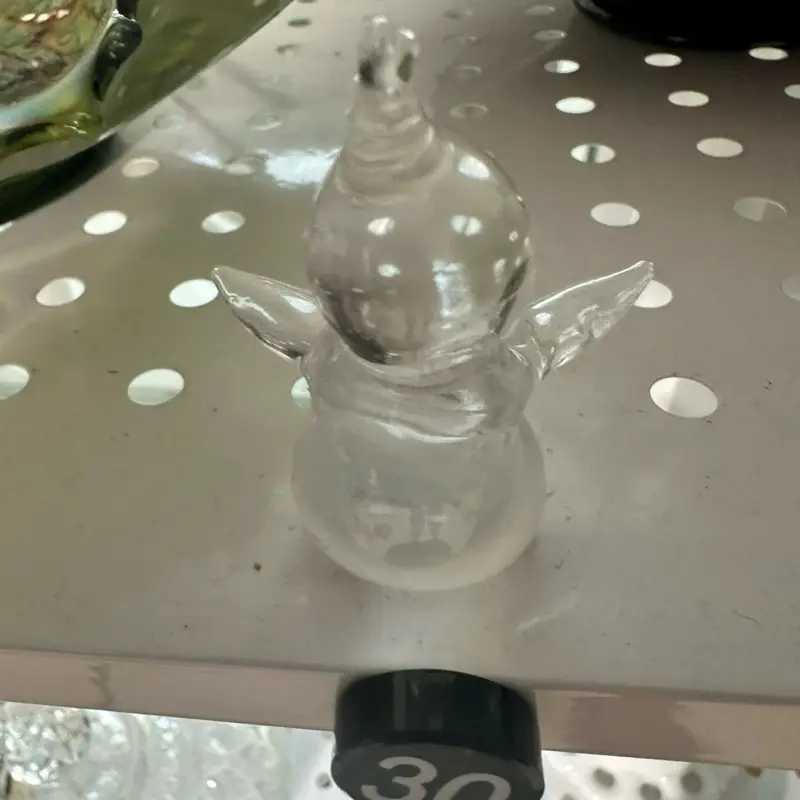clear glass penguin