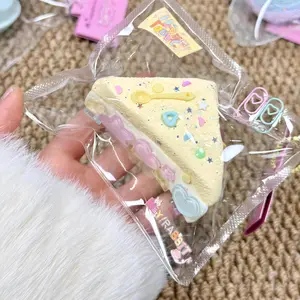 Miniature Jelly Sandwich Squishy Toy Pendant DIY Handmade Craft