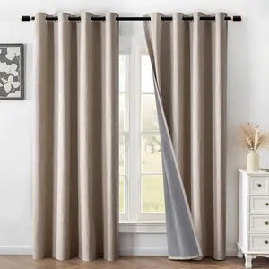 100% Blackout Curtains 2 Panels Grommet 5 Colors 3 Sizes