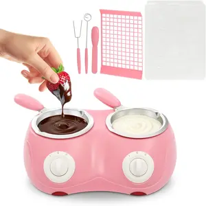 Chocolate Melting Pot Candy Melts Melter, ChocolateTempering Machine with Flow-Guide Edge, Dipping ToolKitchen Supplies for Chocolate, Candy, Butter MakingWarming Coffee Milk Wine