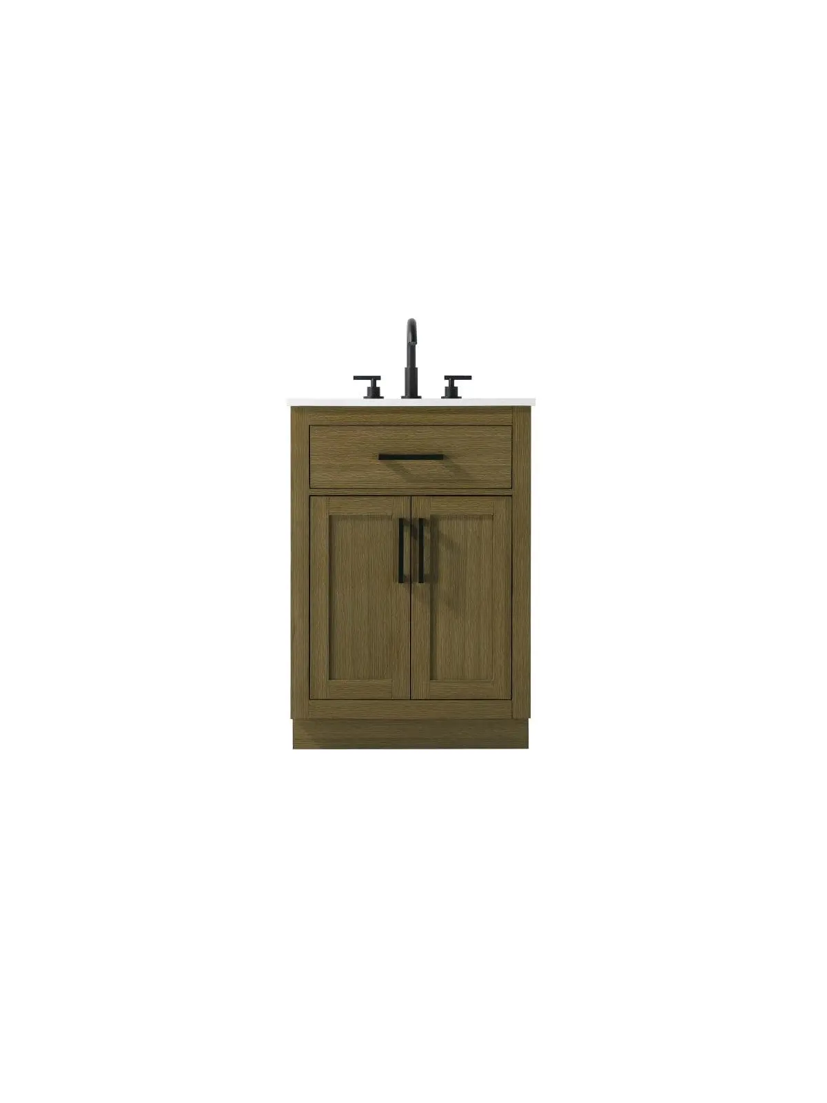 Elegant Kitchen & Bath VF29724MCB 24 in. Alden Single Bathroom Vanity, Chestnut Brown