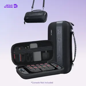 JSAUX Carrying Case for Nintendo Switch 2 (2025), Large Capacity Hard Shell Travel Case with 20 Game Card Slots, Storage Bag for Switch 2 and Accessories | Portable & Durable Protective Shell – Black