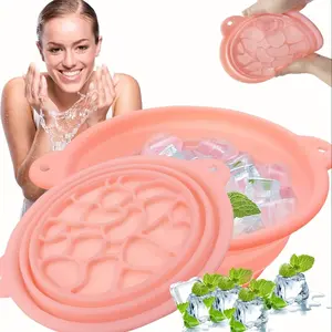 Collapsible Ice Basin, Silicone Face Ice Beauty Container, Portable Face Ice Bowl, Facial Skin Care Tool for Women & Men