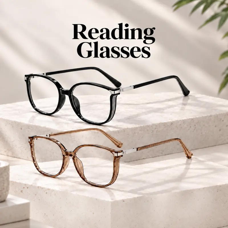 Reading Glasses for Men & Women, Bifocal Readers, Lightweight Frame with Metal Hinges, Eyeglasses for Reading, Phone, Computer & Daily Use