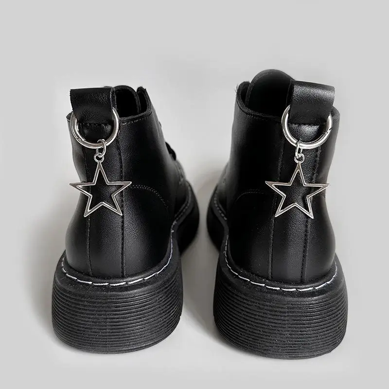 Punk Style Star & Heart Design Shoe Charm, 1/2 Piars Fashionable Shoe Decoration for Women & Men, Trendy All-match & Exquisite Shoe Accessories