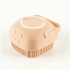Silicone Massaging Bath Glove + Shampoo Dispenser – Lightweight, One-Hand Use, No Pulling Fur