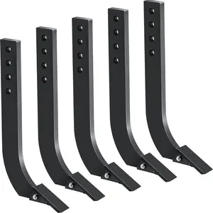 GARVEE Tractor Box Blade with Adjustable 16-18 Inch Heavy-Duty Steel Ripper Shanks, Anti-Rust Coating, Multiple Depth Adjustment Holes for Digging, Plowing, Tillage, and Grass Leveling
