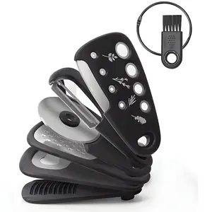7-Piece Kitchen Tool Set, Includes Grater, Herb Cutter, Garlic Press, Bottle Opener, Cheese Grater, Pizza Knife & Cleaning Brush