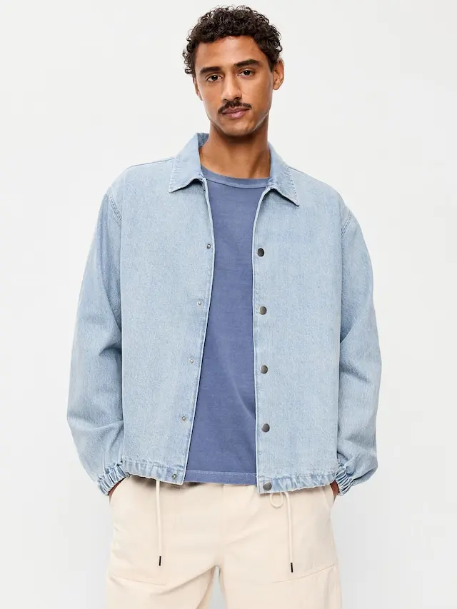 Old Navy Men's Denim Coach Jacket