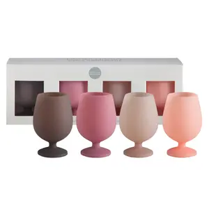Short Silicone Wine Glasses