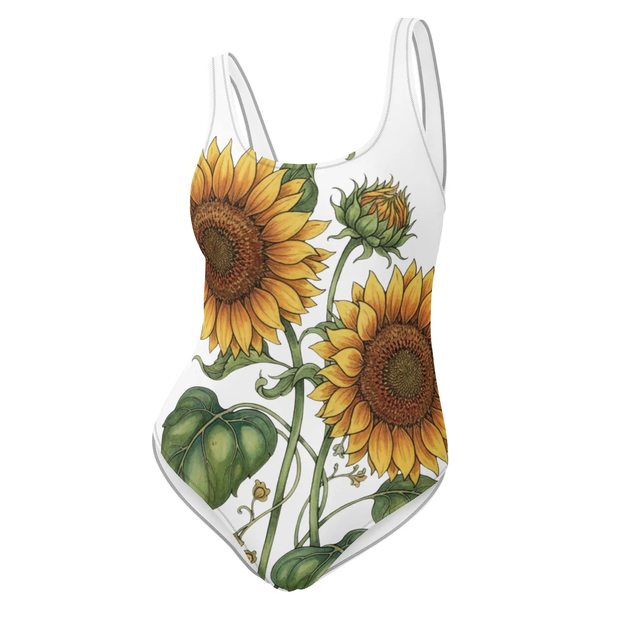 Twin Sunflower One-Piece Swimsuit