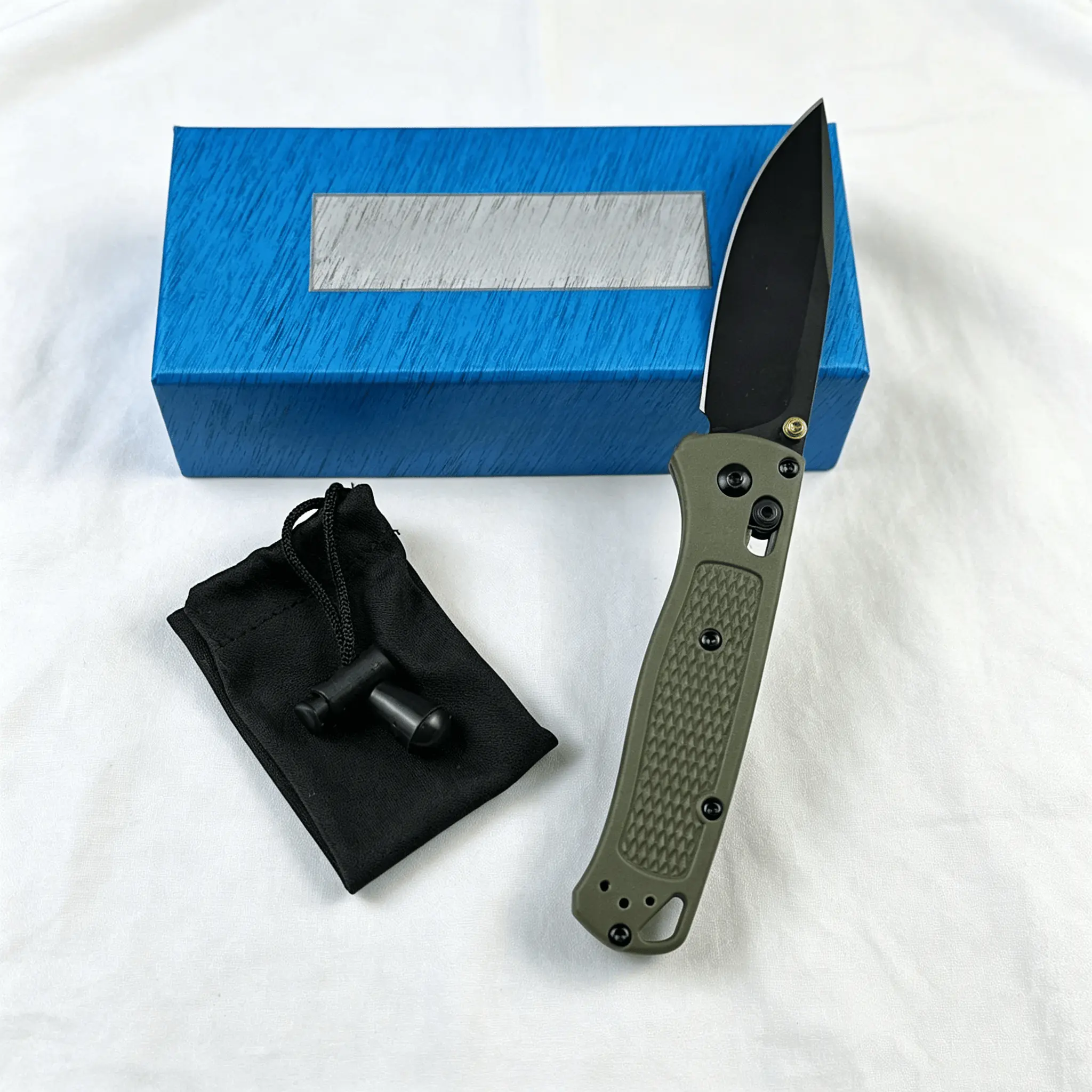 Military Green Handle, Black Blade 