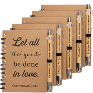 Christian Gifts Spiral Notebooks Bulk Journals with Pens Prayer Notebooks Christian Journal for Women and Men, Perfect Home Gifts