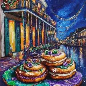 10" x 10" Mardi Gras Festival Sign TTE-148