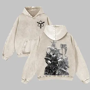 Warhammer 40k  Unisex FallFreshness outfits men streetwear 80s 90s graphic tees cotton Anime Game funny 380G Washed Hoodies men gifts