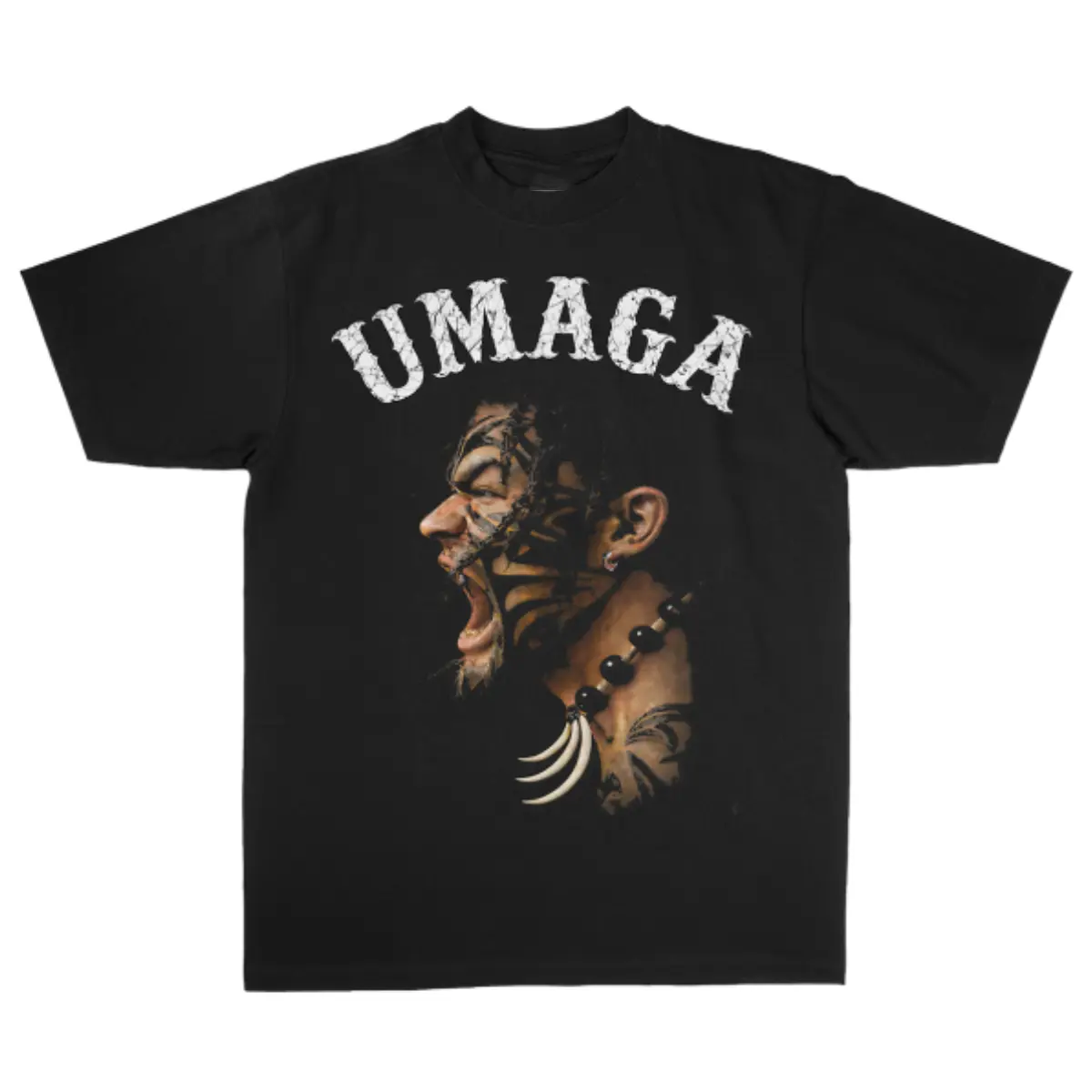 Umaga Samoan Shirt, Vintage Wrestling Graphic Tee, Tribal Wrestler Portrait T-Shirt, Wrestling Fan Gift