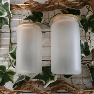 Frosted Glass Cups Customize - Drinkware with Frosted Finish and Customizable Design