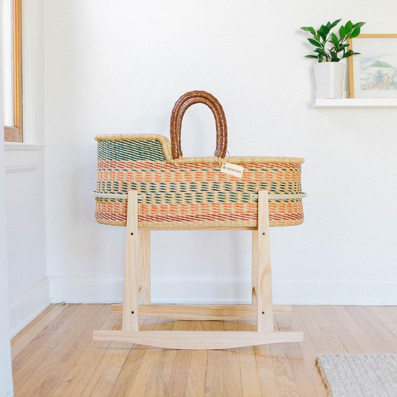 Design Dua Signature Bilia Bassinet - Autumn Equinox, Multi-Colored Basket, Safe for Newborn Sleep