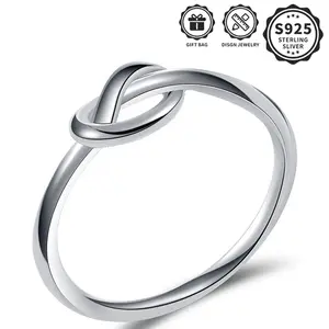 925 Sterling Silver Love Knot Ring for Women, Celtic Promise Anniversary Ring, Perfect for Everyday Party Wear, Perfect Gift
