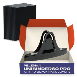 Unibind 60 Pro Binding Machine with 10 Hardcovers for Pitch Decks, Presentations, and Photo Albums