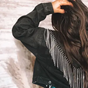 Black Rhinestone Cowgirl Jacket