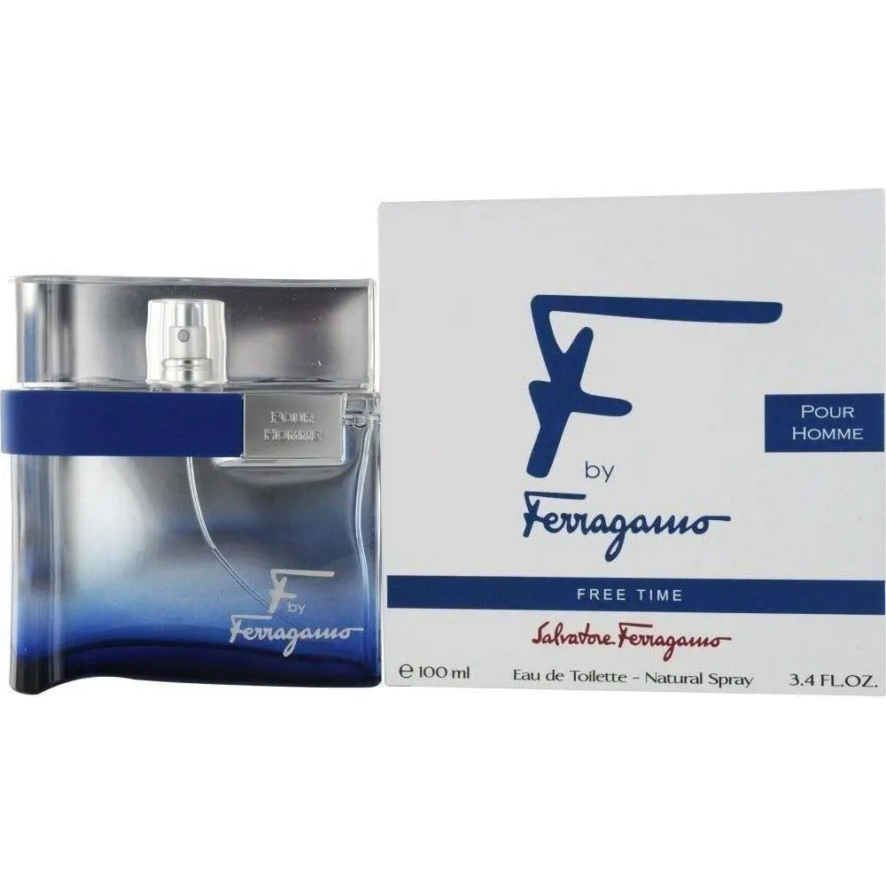 SALVATORE FERRAGAMO FREE TIME Pour Homme Signature Cologne for Men, 3.4/3.3 oz Fresh Woody EDT Spray, Alcohol-Based Spray-On Fragrance, New in Box, Alcohol-Based Men's Fragrance, Spray-On Men's Fragrance