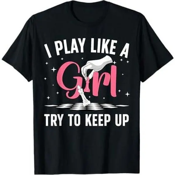 Cool Chess Player Art For Women Girls Kids Chess Lover Geek T-Shirt