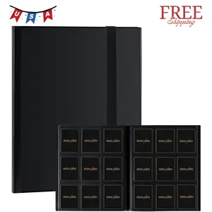 Card Binder 9 Pocket Storage 360 Card Binder (Black)