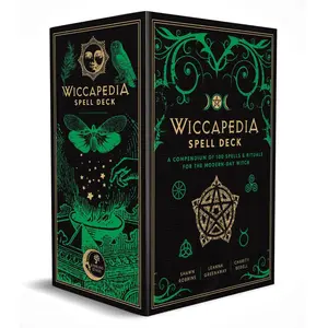 Wiccapedia Spell Deck | 100 Spells & Rituals, Modern Witchcraft, Magic Practice & Spiritual Guidance Card Set - Hardcover